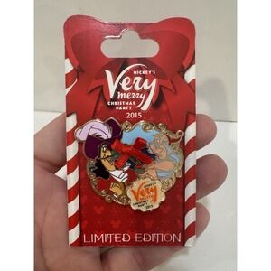 2015 Disney Mickey's Very Merry Christmas Party LE Pin Captain Hook & Mr. Smee